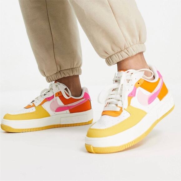 Nike Air Force 1 Fontanka Summit White/Hyper Pink/Solar Flare Women's 7 Low Top - Picture 1 of 11